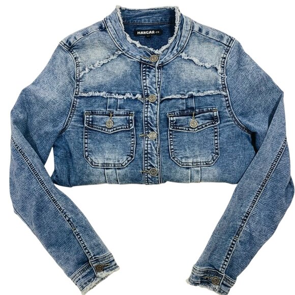 distressed denim jacket size medium HANGAR-29 - Picture 9 of 16